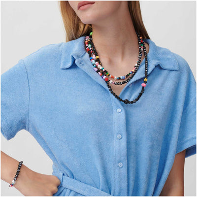 Mostacillas Redondas Letras  Letter Mix Black