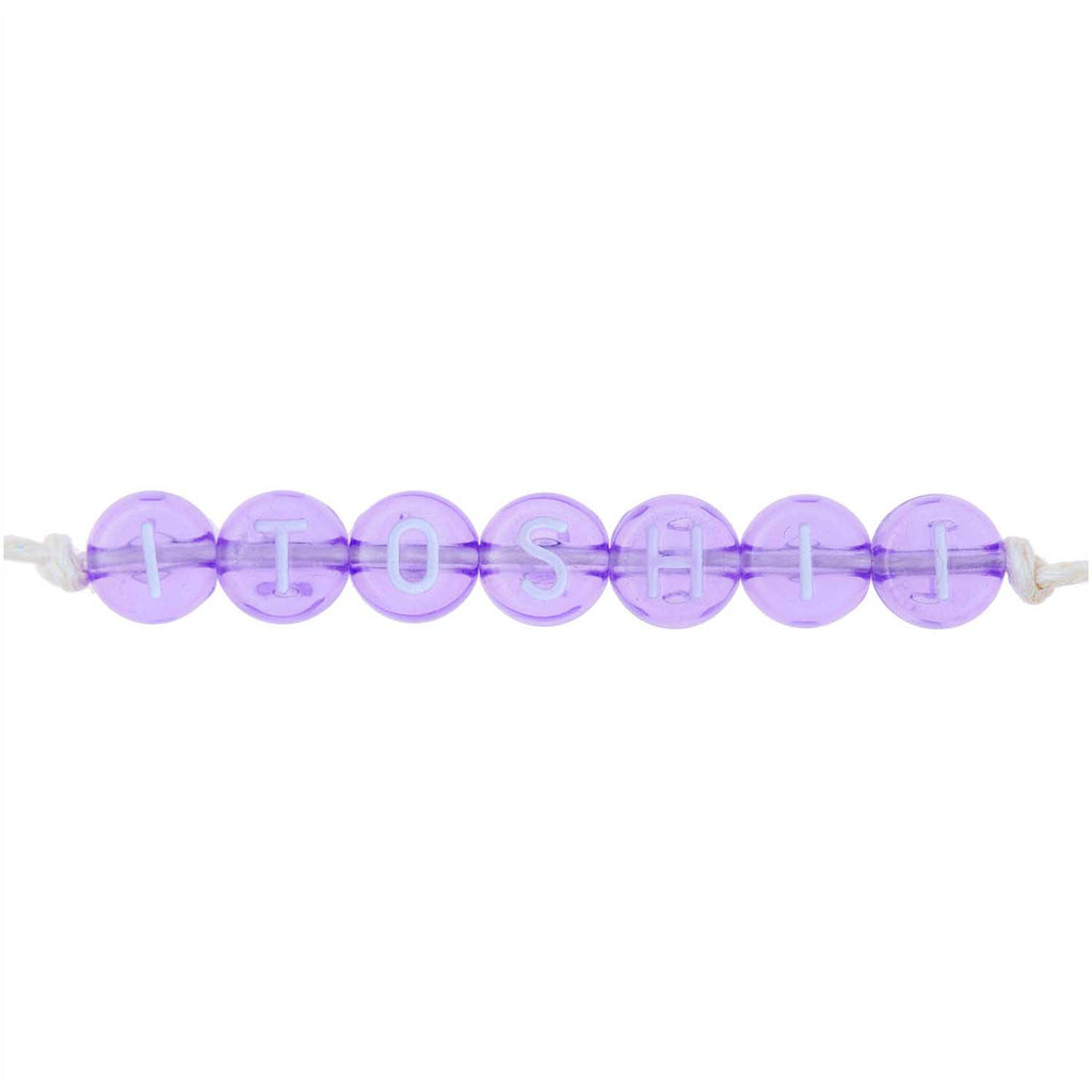 Mostacillas Redondas Letras <br> Letter Mix Lilac