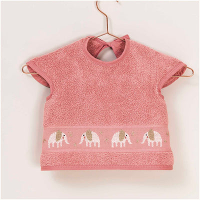 Babero de Toalla Para Bordar Color Rosado  100% Algodón