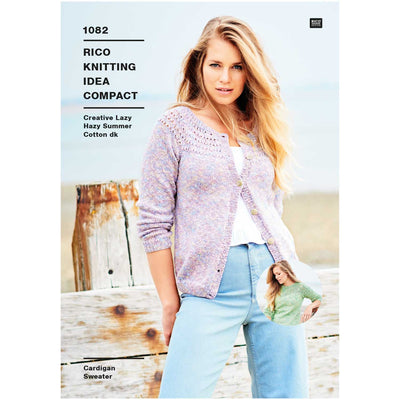 Patrón de Cardigan y Sweater  Rico Knitting Idea Compact Pattern Nro. 1082