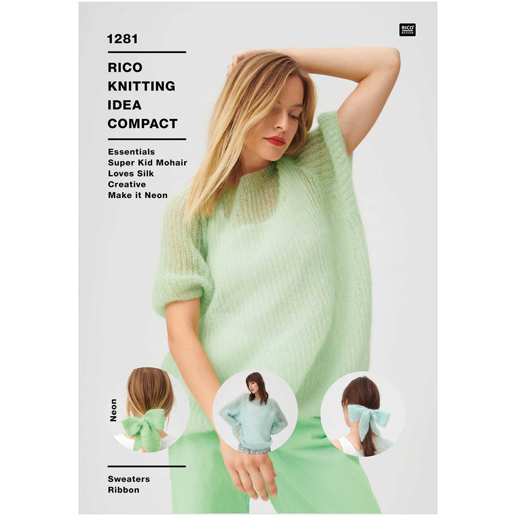 Patrones de Sweater y Cinta <br> Rico Knitting Idea Compact Pattern Nro. 1281
