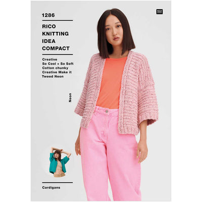 Patrón de Cardigans  Rico Knitting Idea Compact Pattern Nro. 1286