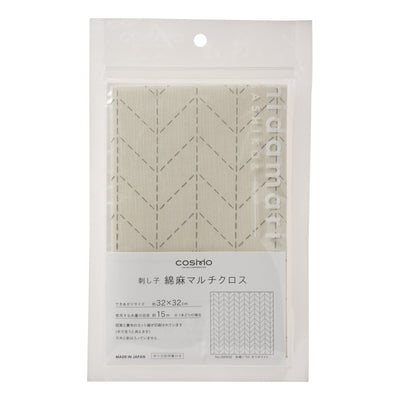 Tela Algodón-Lino con Diseño Sashiko 