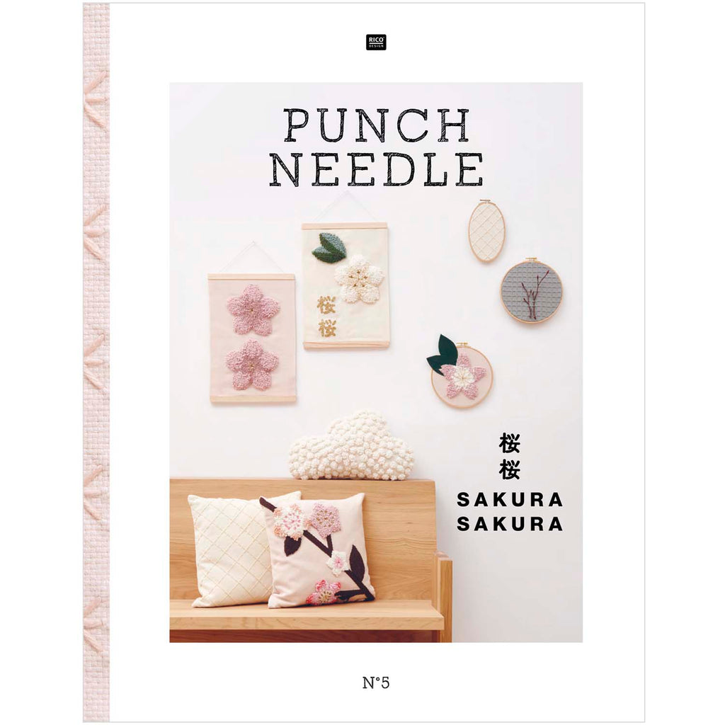 Libro Punch Needle <br> No.5 "Sakura Sakura" (Incluye Plantillas)
