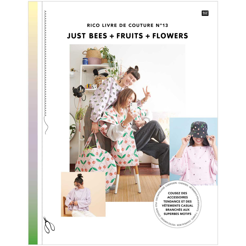 Libro con Patrones de Costura <br> "Rico Sewing Book n.13 Just Bees + Fruits + Flowers" (Idioma: Francés)
