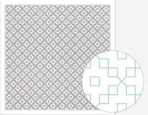 Sashiko Sampler / Tela Blanca 100% Algodón con Diseño Sashiko <br> Distintos Diseños