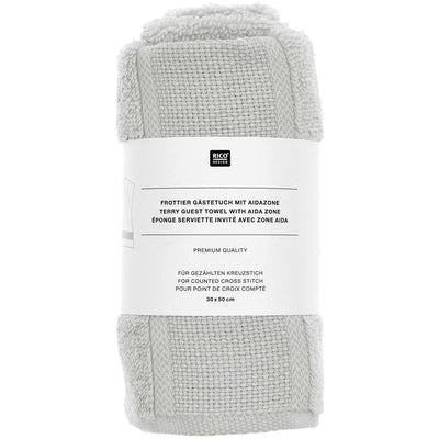 Toalla de Visita Para Bordar Color Gris Claro 100% Algodón