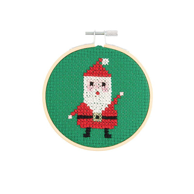Kit de Bordado Punto Cruz (S)  Papá Noel 10 cms