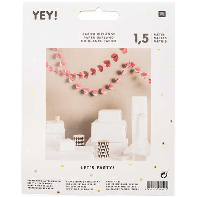 Guirnalda de Corazones  Rojo/Rosa