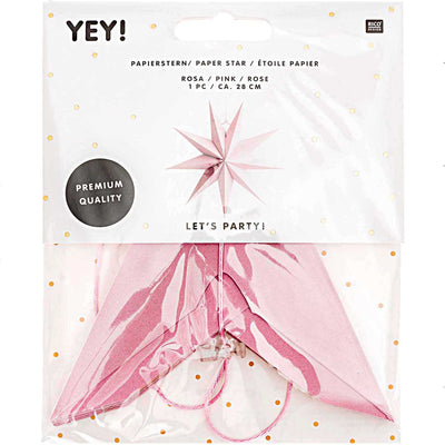 Estrella Decorativa Armable 28cms Rosa Pastel