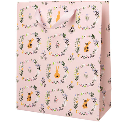 Bolsa de Regalo Grande  Coronas de Flores y Conejos