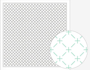 Sashiko Sampler / Tela Blanca 100% Algodón con Diseño Sashiko <br> Distintos Diseños