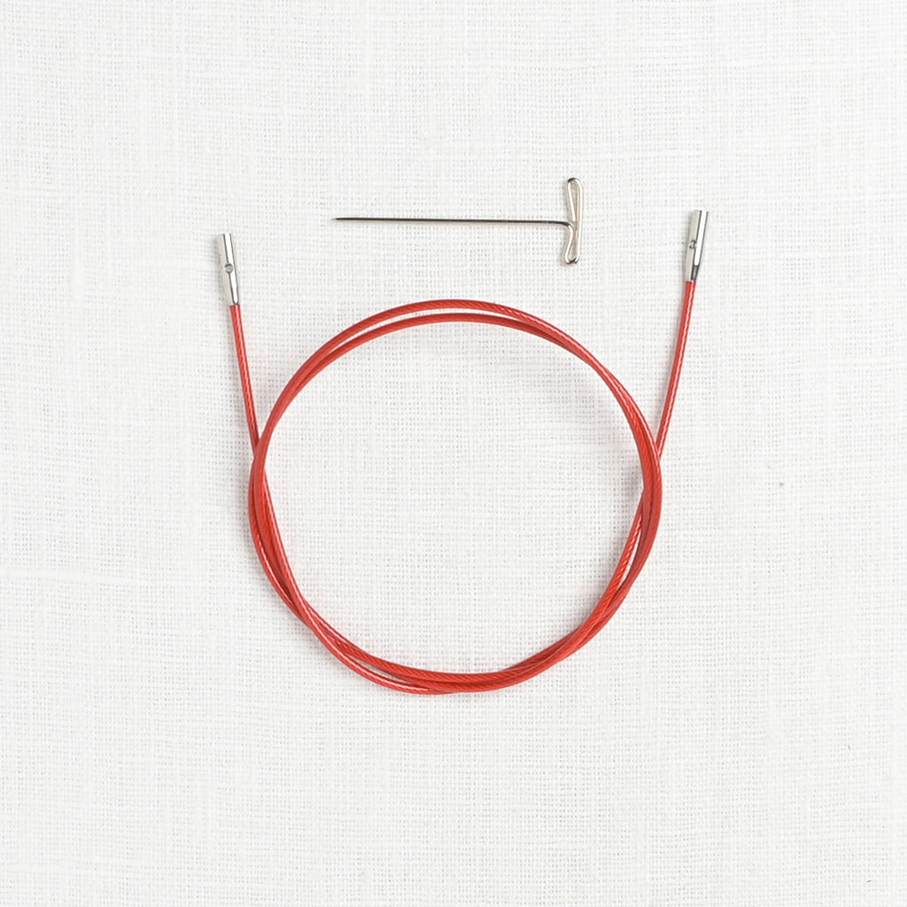 Cables MINI (M) TWIST Red <br> Para Palillos Intercambiables ChiaoGoo