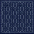 Sashiko Sampler / Tela Azul 100% Algodón con Diseño Sashiko <br> Distintos Diseños