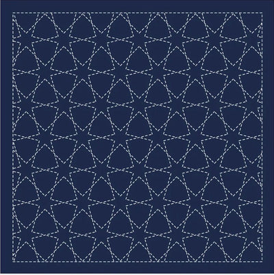 Sashiko Sampler / Tela Azul 100% Algodón con Diseño Sashiko  Distintos Diseños