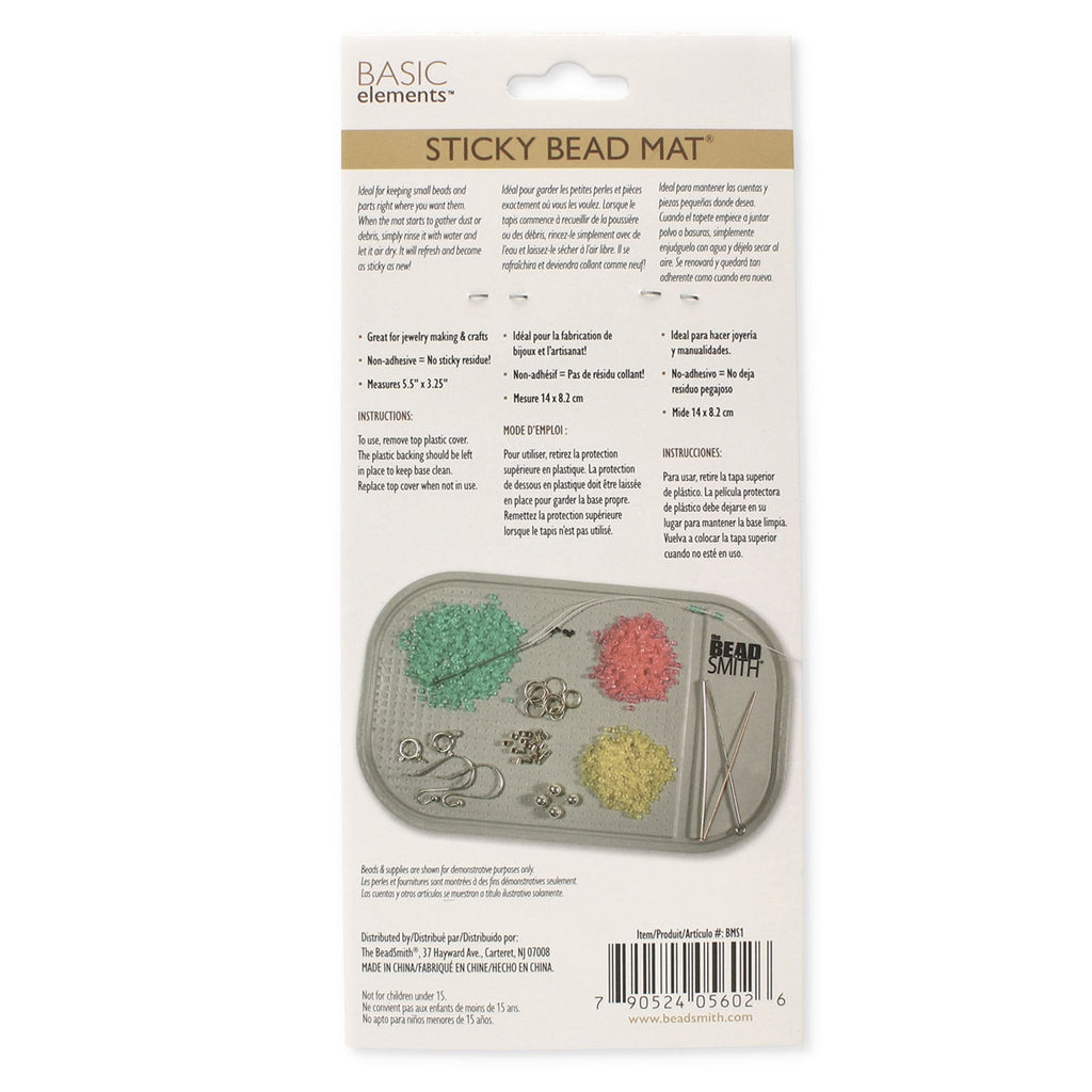 Mat Antideslizante Para Mostacillas <br> "Sticky Bead Mat" 14 x 8 cm