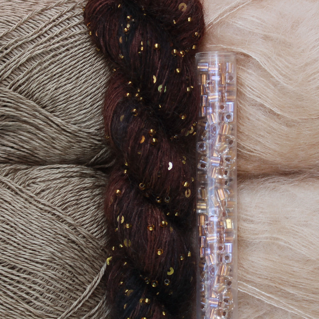 Kit de Hilados "Braid Tee" de Pope Vergara <br> Versión Beaded Mohair - Elegir Color