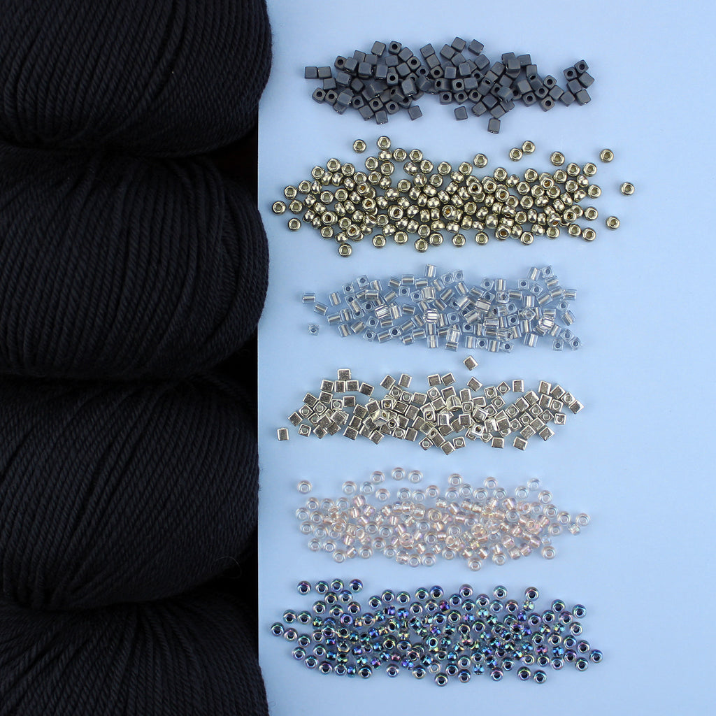 Kit de Tejido Vest "Flower Beads" de Pope Vergara <br> Elegir Color (Versión DK)