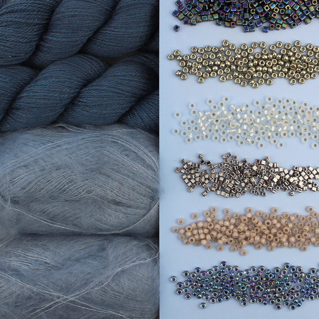 Kit de Tejido Vest "Flower Beads" de Pope Vergara <br> Elegir Color (Version 2 Hebras)