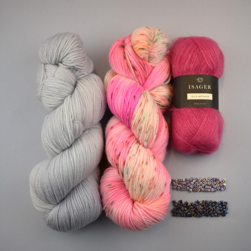 Kit de Tejido Chal "Love Song" de Pope Vergara <br> Elegir Color