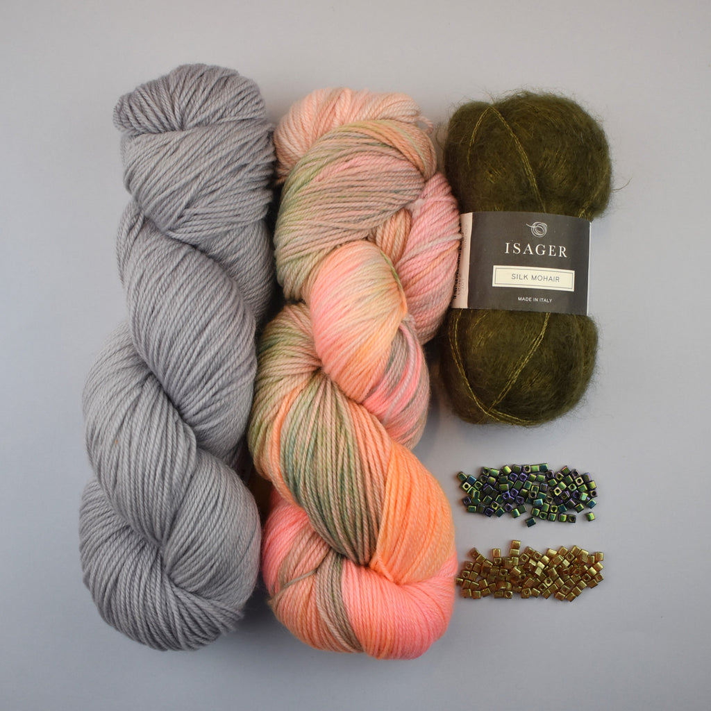 Kit de Tejido Chal "Love Song" de Pope Vergara <br> Elegir Color