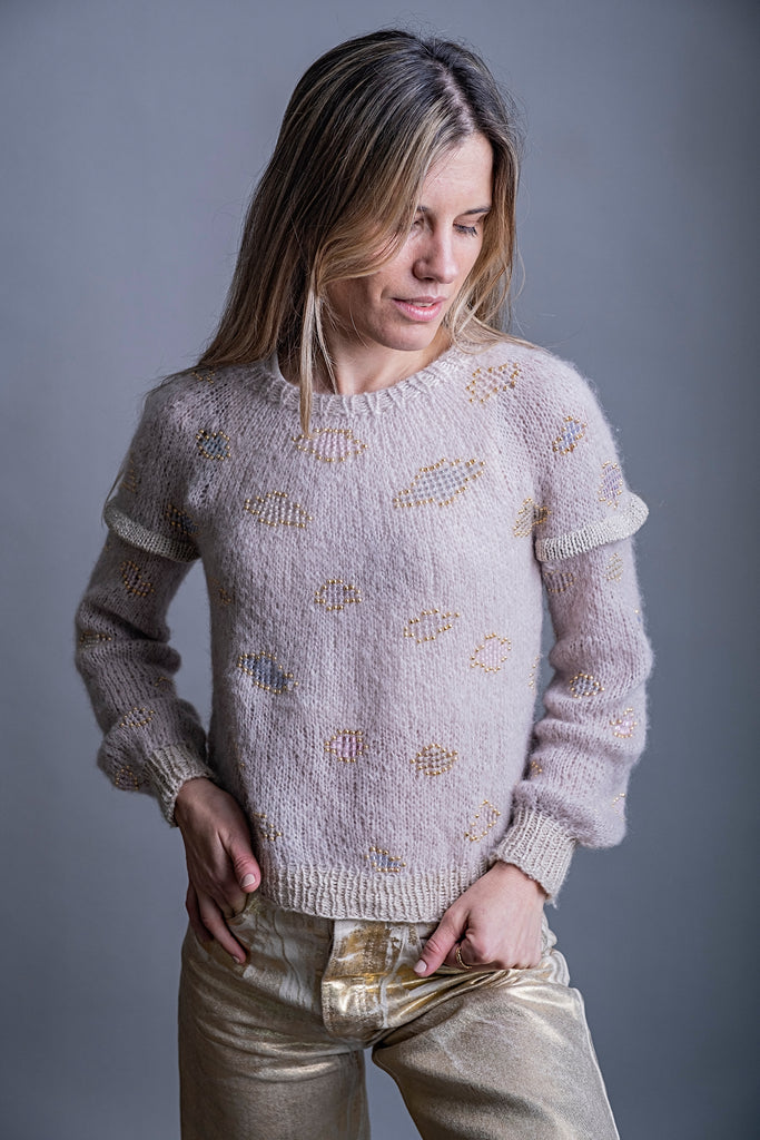 Patrón Digital Descargable "Fancy Clouds Sweater" - Pope Vergara (Incluye Inglés y Español)