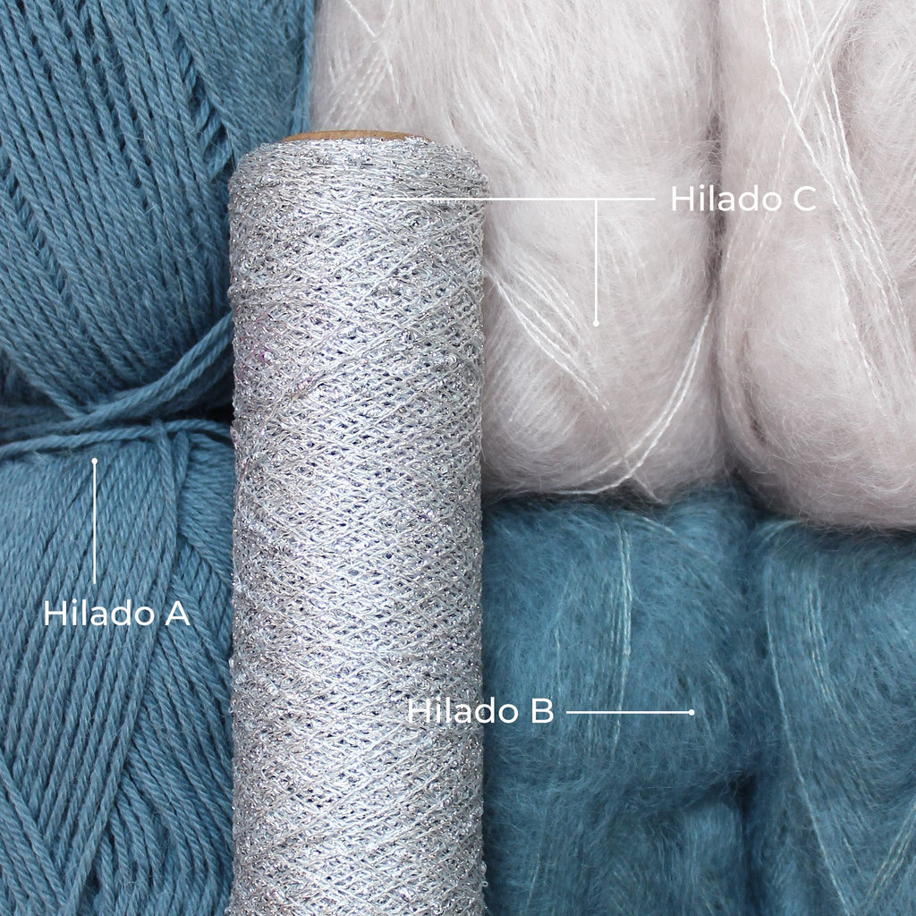 Kit de Hilados "Moulin Rouge Cardigan" de Pope Vergara <br> Versión Twinkle - Elegir Color