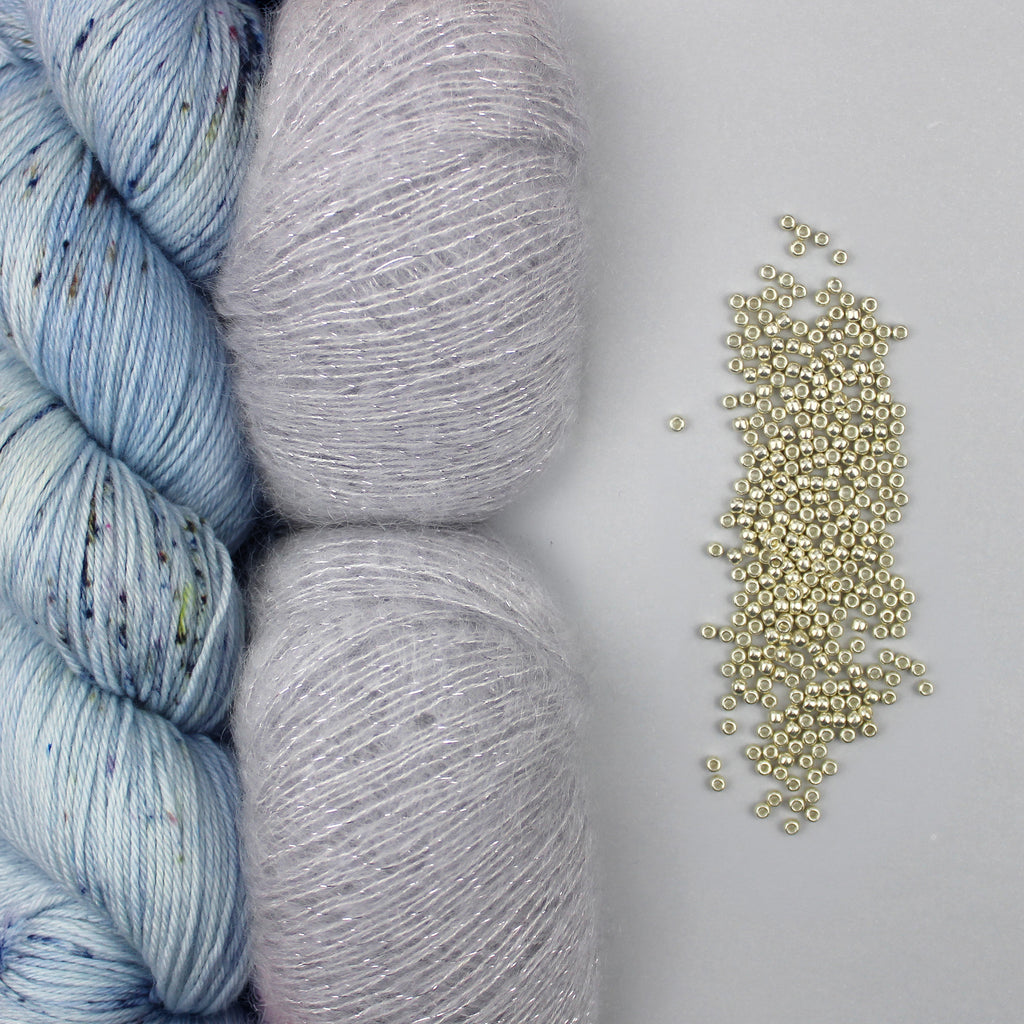 Kit de Tejido Suéter "Wild Rose" de Pope Vergara <br> Versión Brillos - Elegir Color