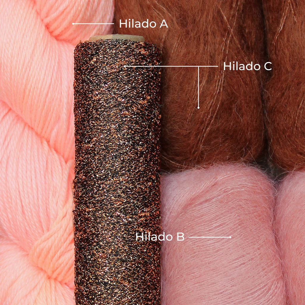 Kit de Hilados "Moulin Rouge Cardigan" de Pope Vergara <br> Versión Twinkle - Elegir Color