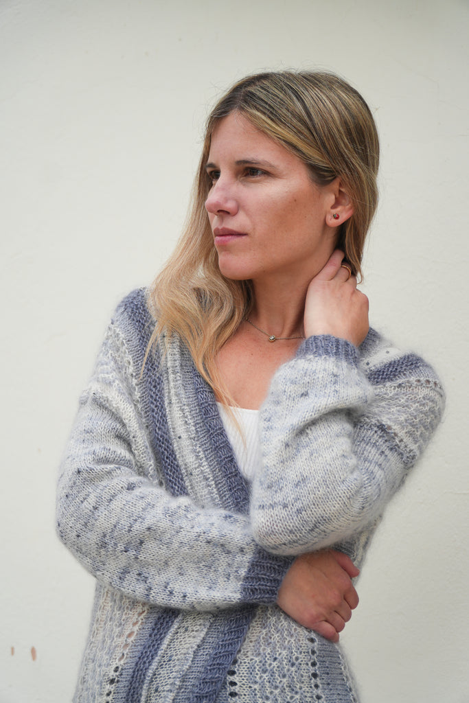 Patrón Digital Descargable "Waves Cardigan" - (Incluye Inglés y Español)