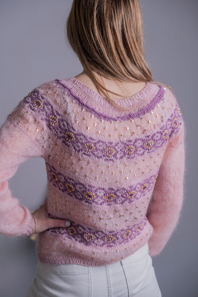 Patrón Digital Descargable "Ribbon Sweater" - Pope Vergara (Incluye Inglés y Español)
