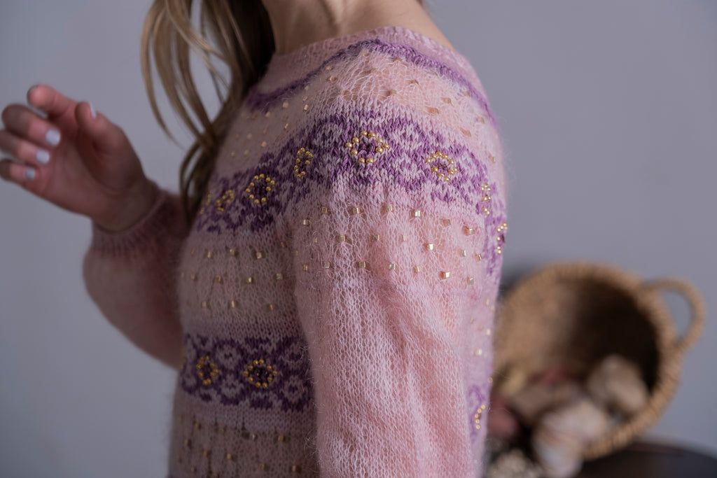 Patrón Digital Descargable "Ribbon Sweater" - Pope Vergara (Incluye Inglés y Español)