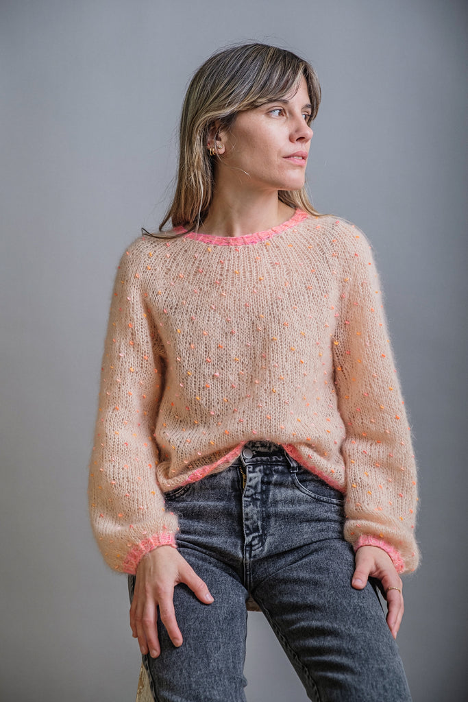 Patrón Digital Descargable "Clay Sweater" - (Incluye Inglés y Español)