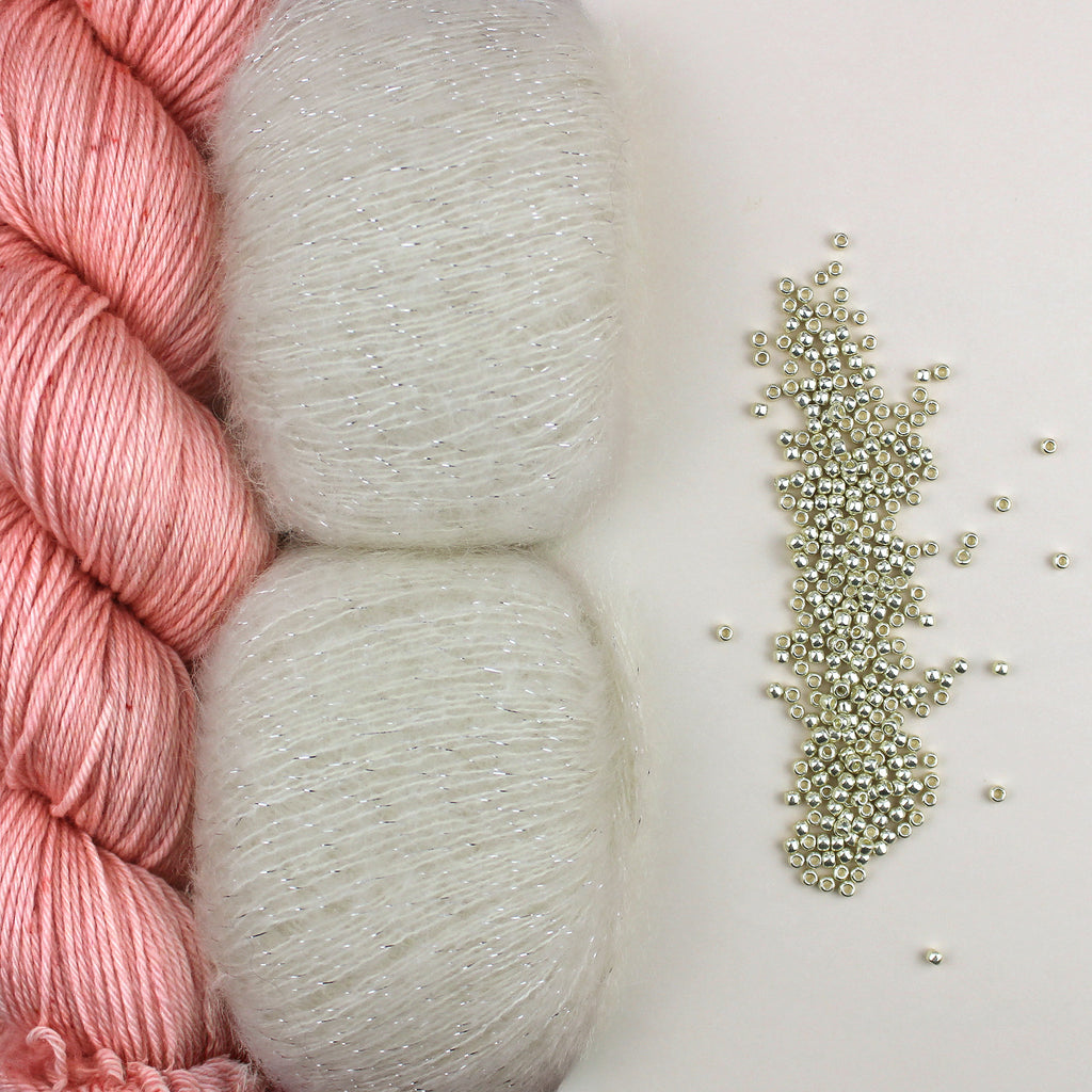 Kit de Tejido Suéter "Wild Rose" de Pope Vergara <br> Versión Brillos - Elegir Color