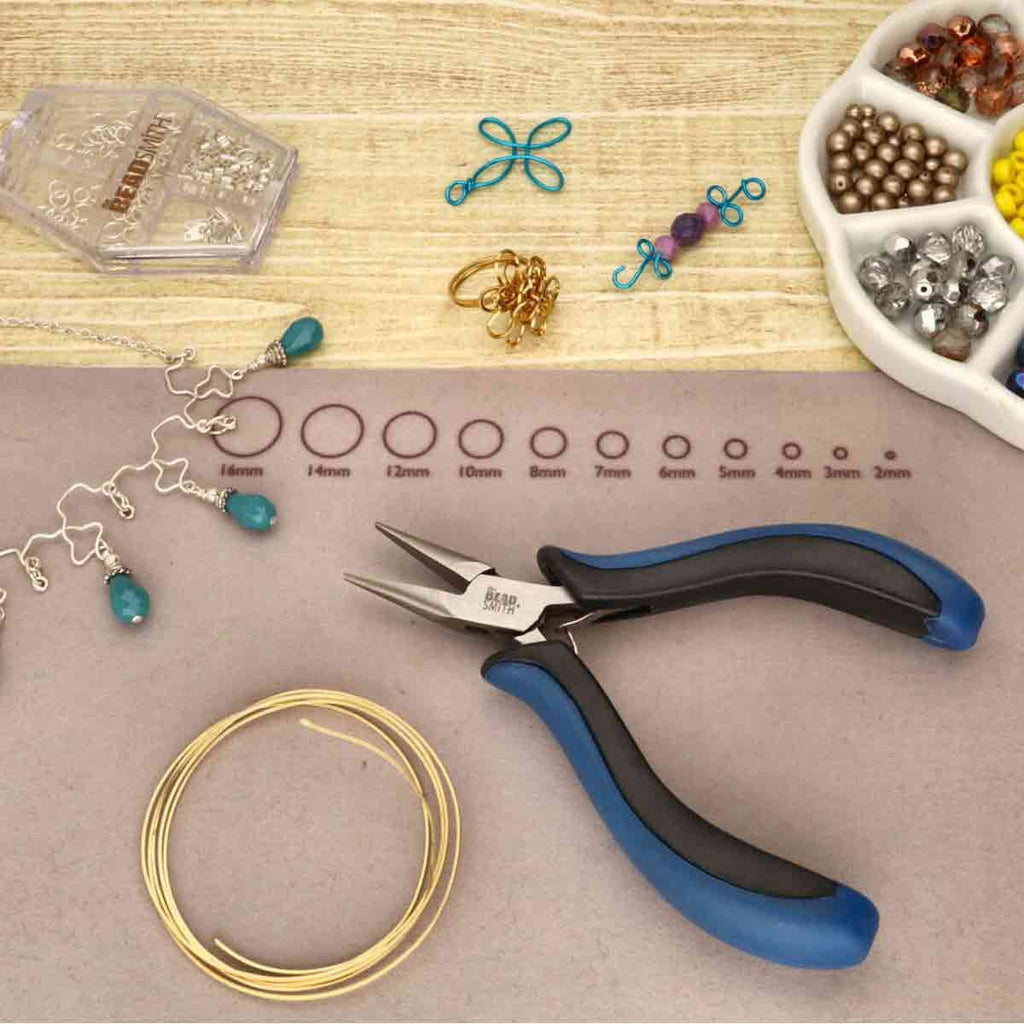 Alicate de Bisutería con Punta Fina <br> Mango Azul Ergonómico
