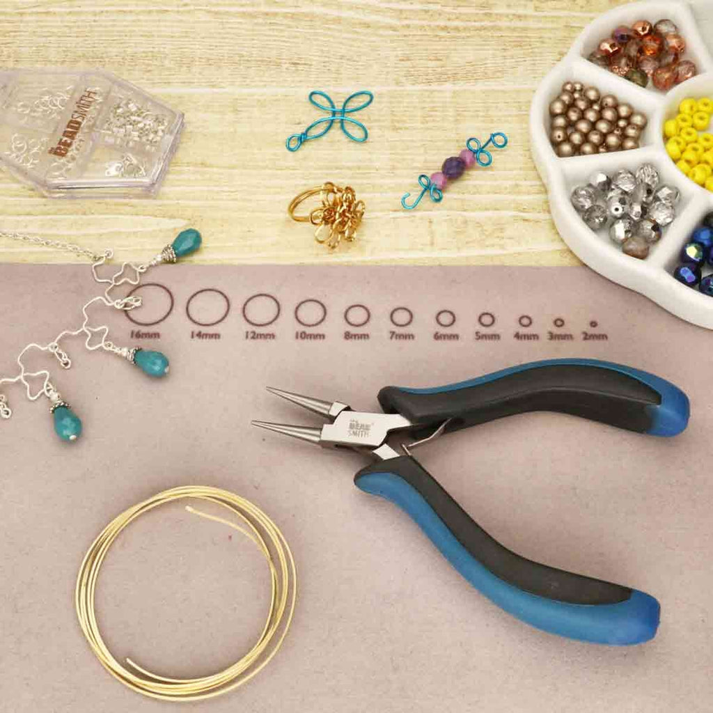 Alicate de Bisutería de Punta Redonda <br> Mango Azul Ergonómico