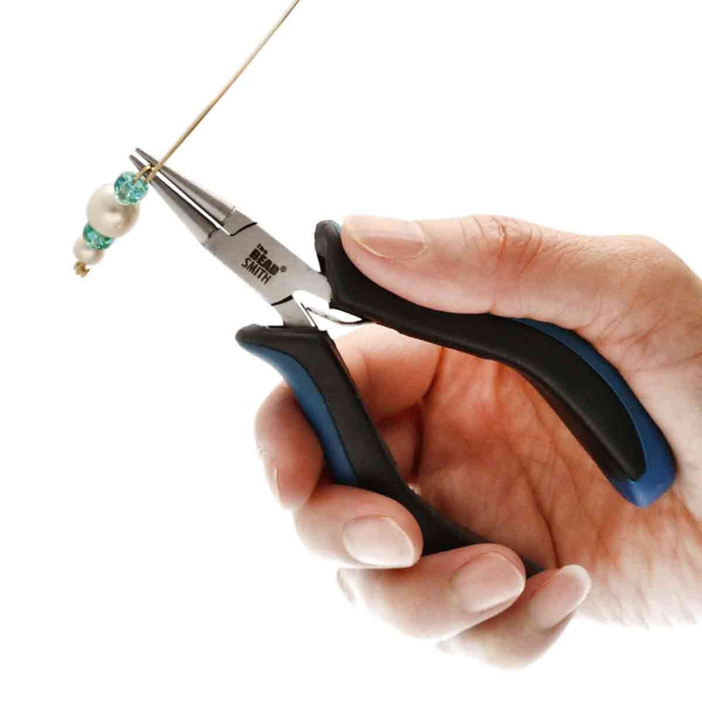 Alicate de Bisutería de Punta Redonda <br> Mango Azul Ergonómico
