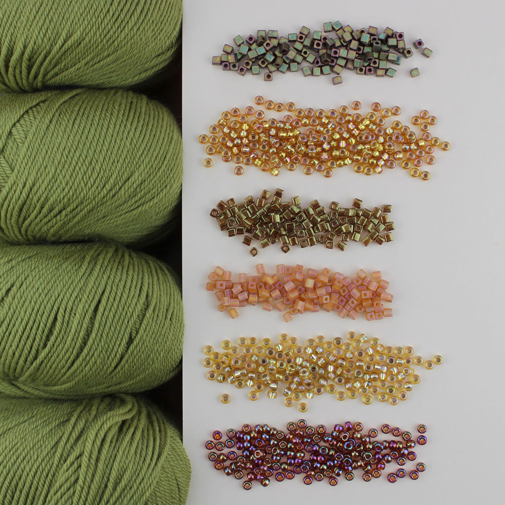 Kit de Tejido Vest "Flower Beads" de Pope Vergara <br> Elegir Color (Versión DK)