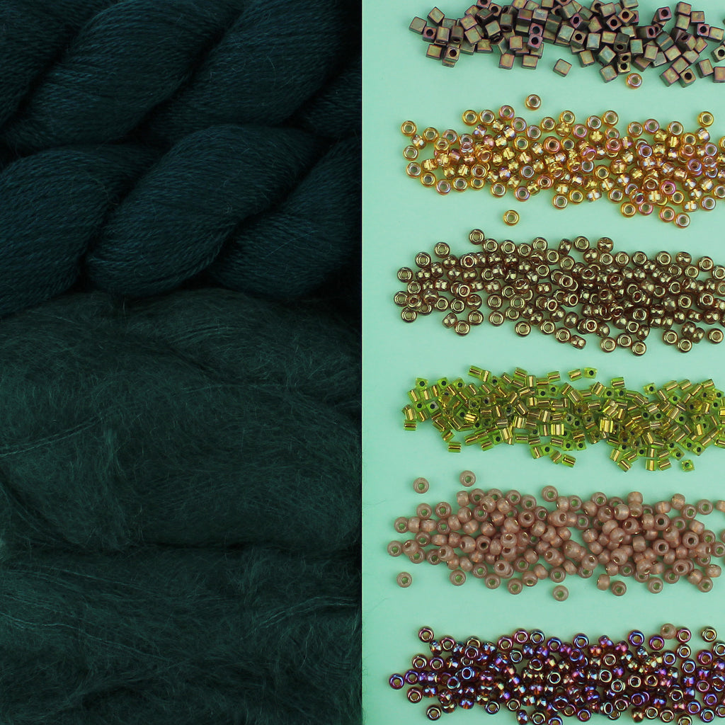 Kit de Tejido Vest "Flower Beads" de Pope Vergara <br> Elegir Color (Version 2 Hebras)