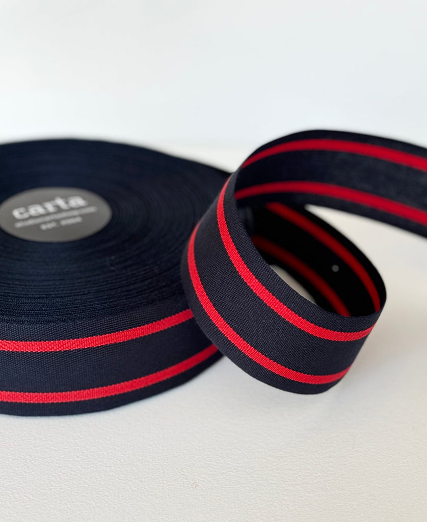 Cintas Rayadas Striped Cotton 38mm de Ancho <br> Por Metro