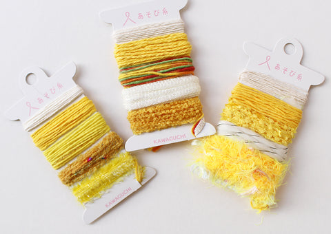 Kit Mini Telar Japonés “Pokeori + ASOBI ITO” <br> Tonos Amarillos (Mix Aleatorio)