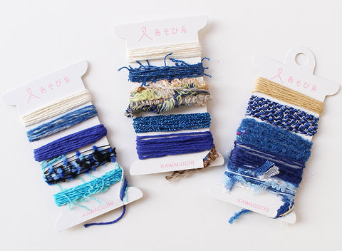 Kit Mini Telar Japonés “Pokeori + ASOBI ITO” <br> Tonos Azules (Mix Aleatorio)
