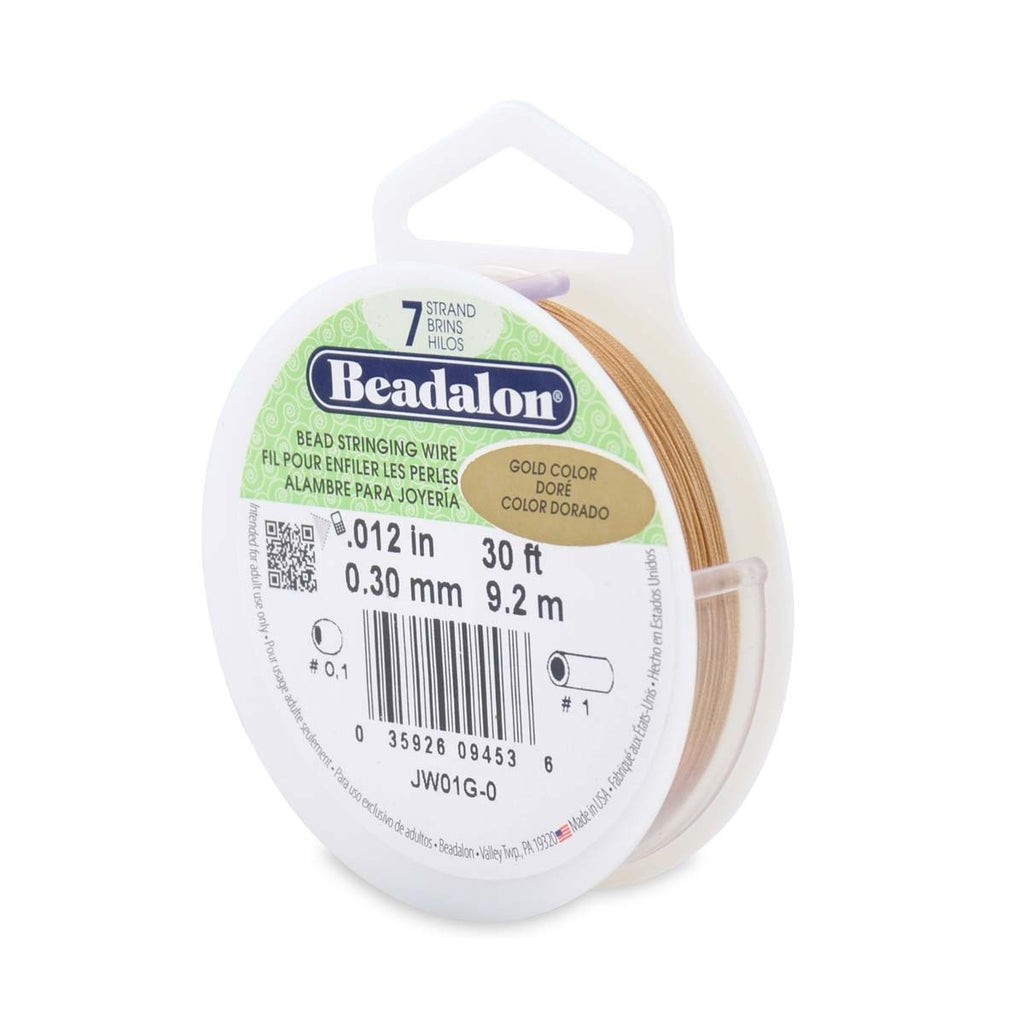 Alambre de Acero Plastificado <br> 7 Hebras 0.30mm (Dorado)
