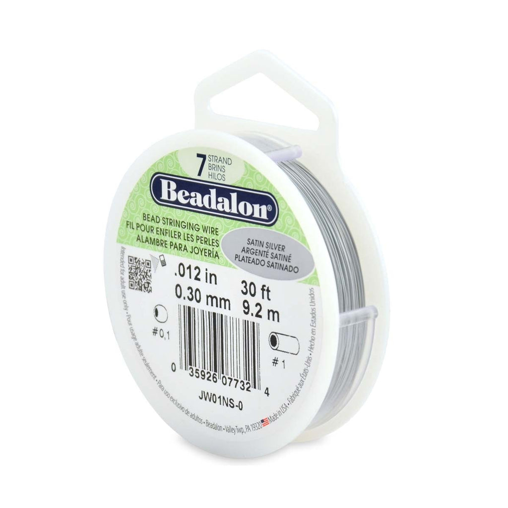 Alambre de Acero Plastificado <br> 7 Hebras 0.30mm (Plateado Satinado)