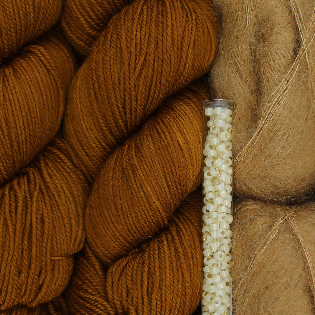 Kit de Tejido Pañoleta "Only Leaves" de Pope Vergara