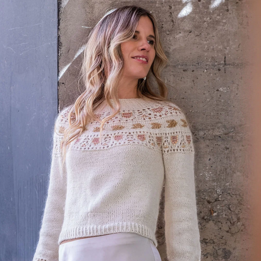 Kit de Tejido Suéter "Aurea" de Pope Vergara <br> Elegir Color
