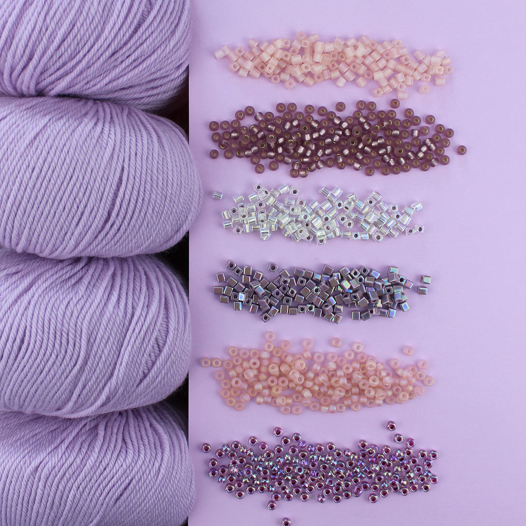 Kit de Tejido Vest "Flower Beads" de Pope Vergara <br> Elegir Color (Versión DK)