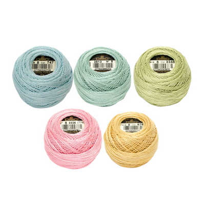 Set de Hilos Perlé DMC  Mix Pastel