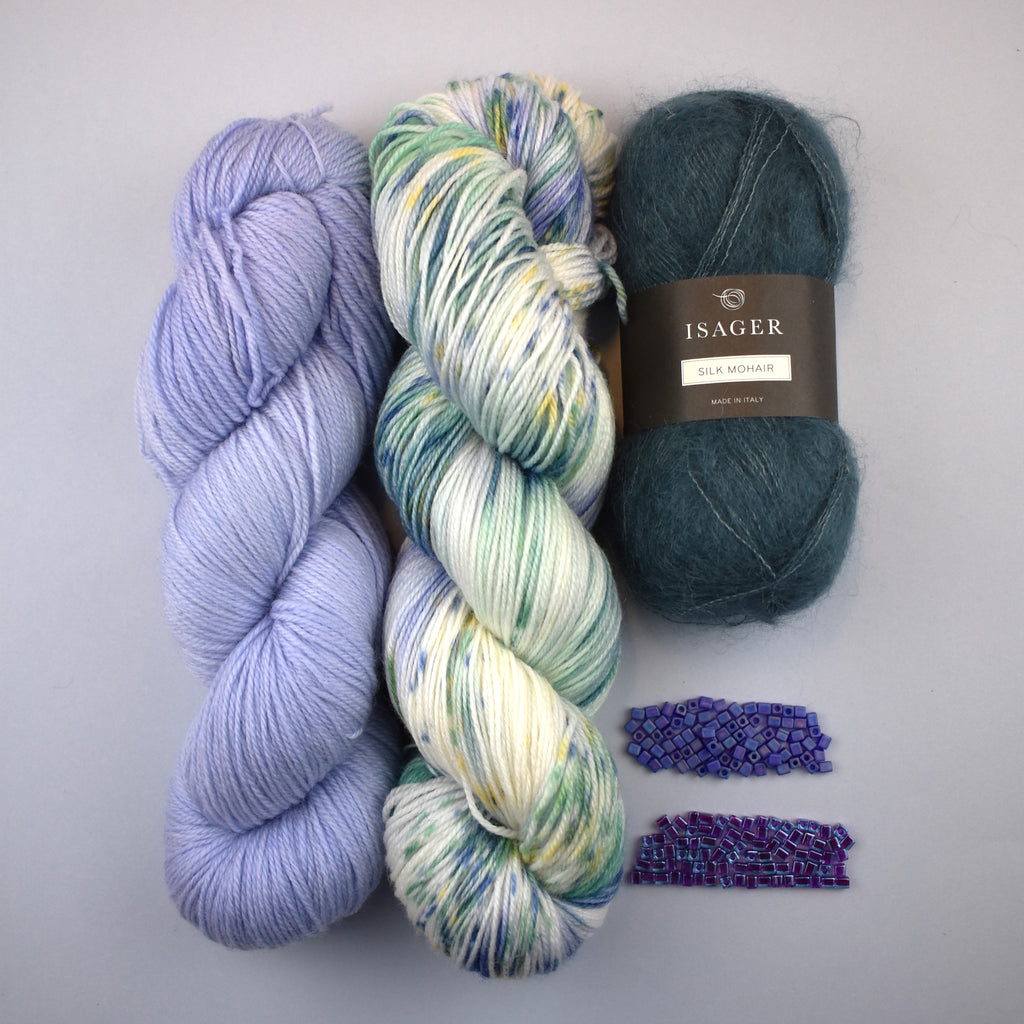 Kit de Tejido Chal "Love Song" de Pope Vergara <br> Elegir Color