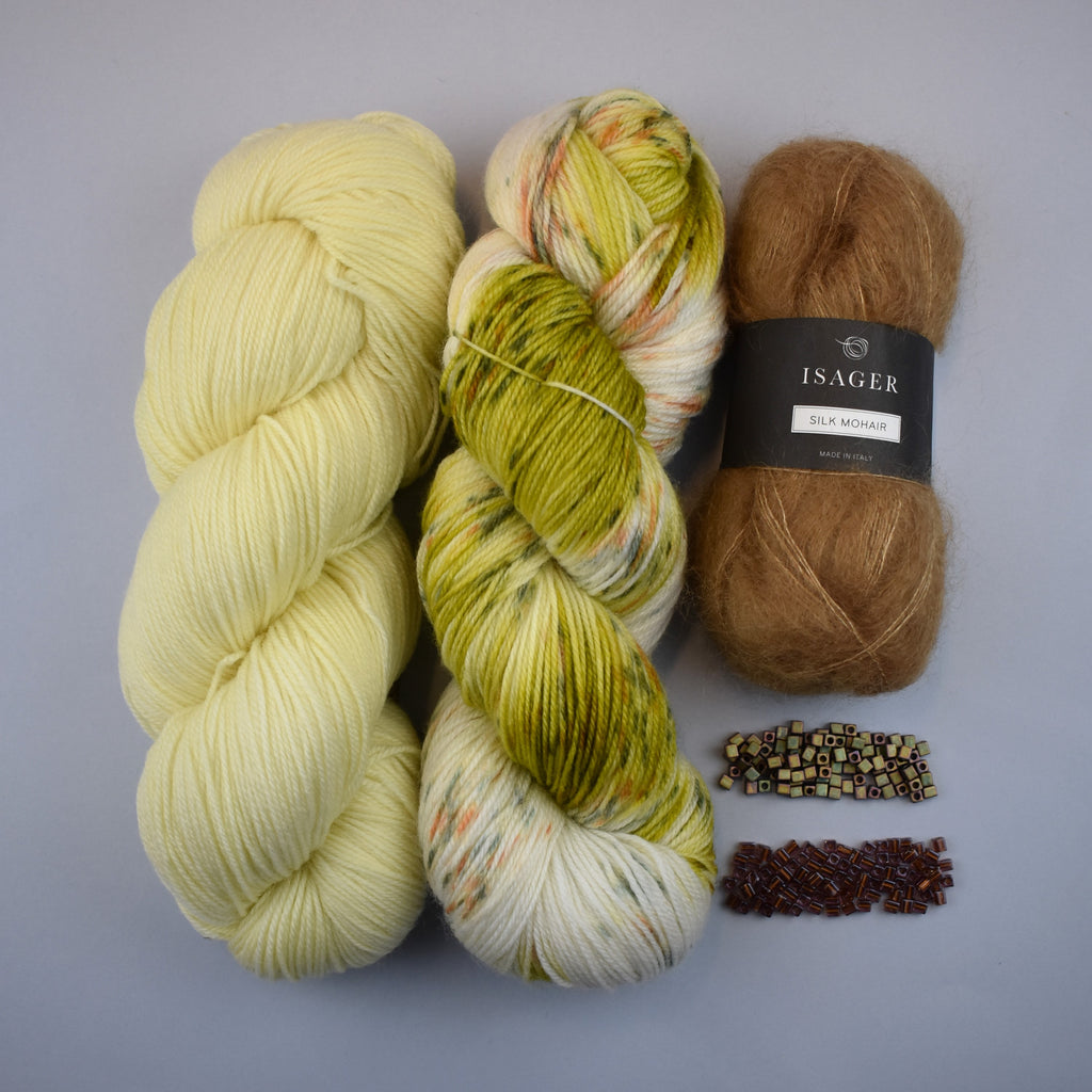 Kit de Tejido Chal "Love Song" de Pope Vergara <br> Elegir Color